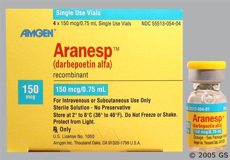 Aranesp (Albumin) 150mcg/0.75ml Solution for Injection package photo