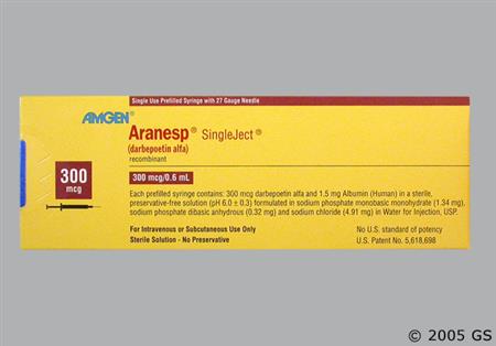 Aranesp (Albumin) 300mcg/0.6mL Solution for Injection package photo