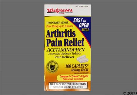 Walgreens Arthritis Pain Relief Extended-Release Caplet package photo
