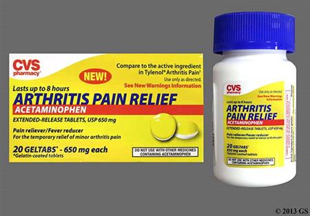CVS Arthritis Pain Relief 650mg Extended-Release Geltab package photo
