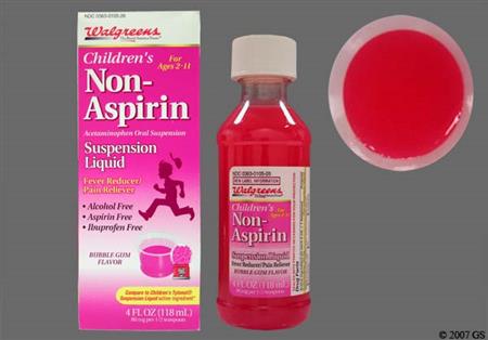 Walgreens Children's Non-Aspirin 160mg/5ml Suspension (Bubble Gum) package photo