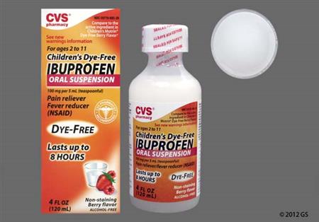 CVS Children's Ibuprofen 100mg/5mL Suspension (Berry) package photo