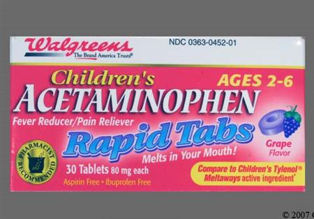 Walgreens Children's Acetaminophen 80mg Rapid Tab (Grape)