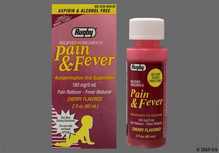 Children's Pain and Fever 160mg/5ml Suspension (Cherry) package photo