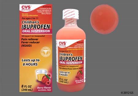 CVS Children's Ibuprofen 100mg/5mL Suspension (Berry) package photo