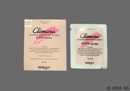 Climara 0.075mg/24hr Transdermal System package photo