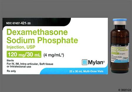 Dexamethasone Sodium Phosphate 120mg/30mL Solution for Injection package photo