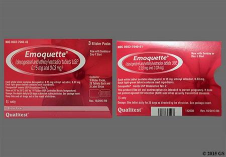 Emoquette 28-Day 0.03mg-0.15mg Tablet package photo