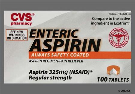 CVS Enteric Aspirin 325mg Tablet package photo