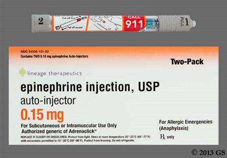 Epinephrine 0.15mg/0.15mL Auto-Injector Solution for Injection package photo
