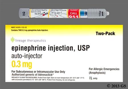 Epinephrine 0.3mg/0.3mL Auto-Injector Solution For Injection package photo