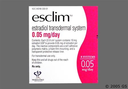 Esclim 0.05mg/24hr Transdermal Patch package photo