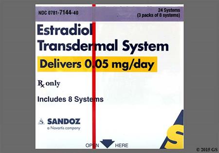 Estradiol 0.05mg/24hr Transdermal Patch System (Twice-Weekly) package photo