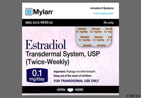 Estradiol 0.1mg/24hr Transdermal Patch System (Twice-Weekly) package photo