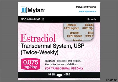 Estradiol 0.075mg/24hr Transdermal Patch System (Twice-Weekly) package photo