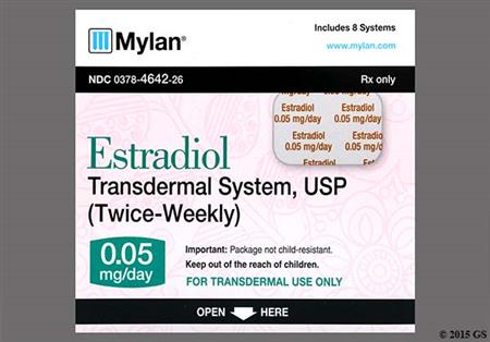 Estradiol 0.05mg/24hr Transdermal Patch System (Twice-Weekly) package photo