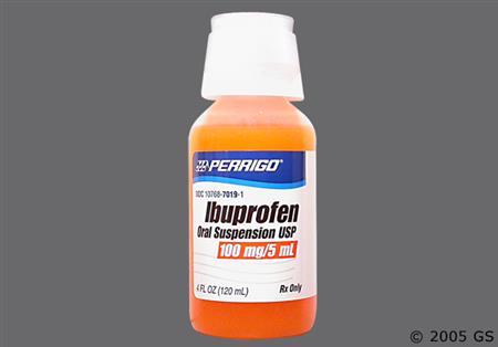 Ibuprofen 100mg/5ml Suspension package photo