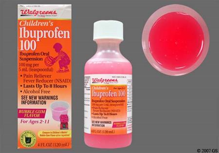 Walgreens Children's Ibuprofen 100mg/5mL Suspension (Bubble Gum) package photo