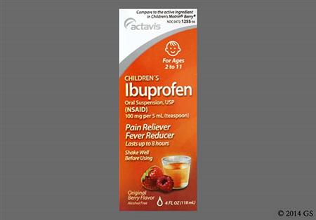 Children's Ibuprofen 100mg/5ml Suspension (Berry) package photo