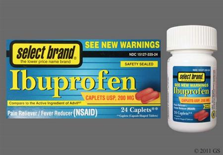 Select Brand Ibuprofen 200mg Caplet
