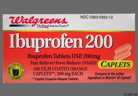 Walgreens Ibuprofen 200mg Caplet package photo