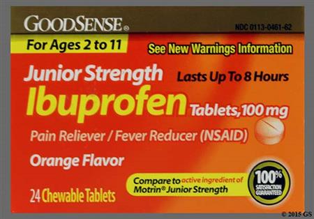 GoodSense Junior Ibuprofen 100mg Chewable Tablet
