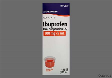 Ibuprofen 100mg/5ml Suspension package photo