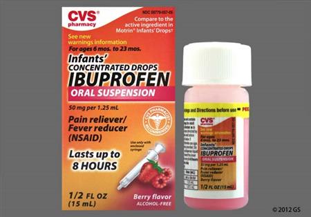 CVS Infants' Ibuprofen 50mg/1.25ml Concentrated Drops (Berry) package photo