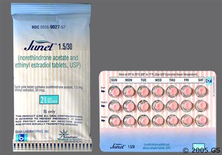 Junel 1.5/30 21-Day Tablet package photo