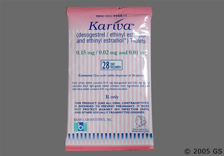 Kariva 28-Day 0.02mg-0.15mg Tablet package photo