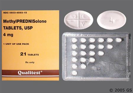 Methylprednisolone 4mg Tablet package photo
