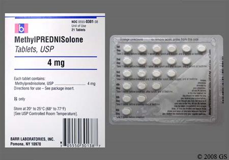 Methylprednisolone 4mg Tablet package photo