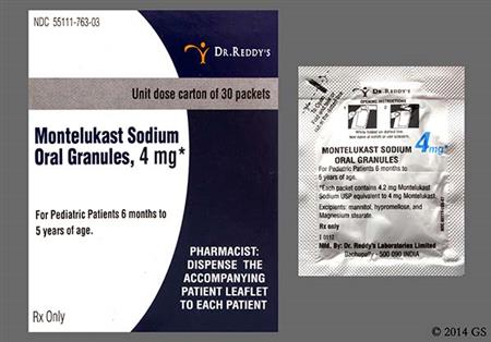 Montelukast Sodium 4mg Granules package photo