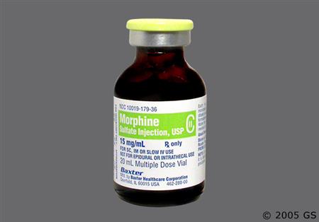 Morphine Sulfate 15mg/ml Solution for Injection package photo