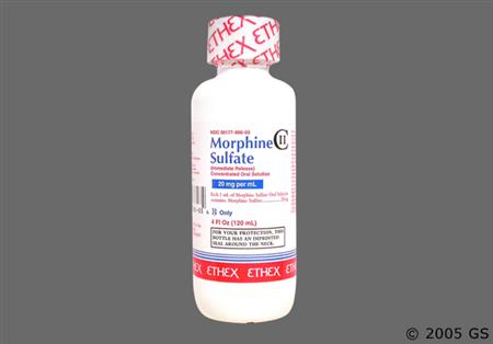 Morphine Sulfate Concentrated 20mg/mL Solution package photo
