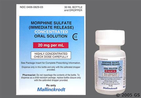 Morphine Sulfate 20mg/mL Concentrated Solution package photo