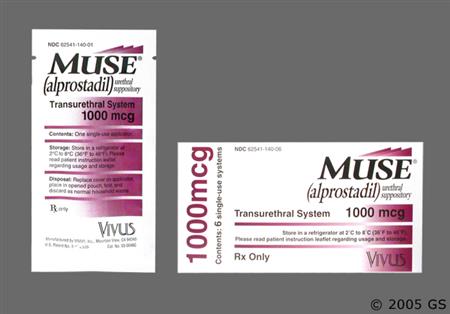 Muse 1000mcg Urethral Suppository package photo