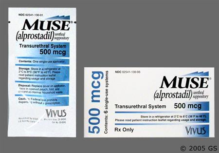 Muse 500mcg Urethral Suppository package photo