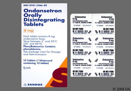 Ondansetron 8mg Orally Disintegrating Tablet package photo