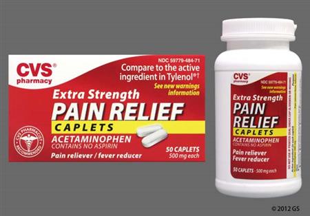 CVS Pain Relief Extra Strength 500mg Caplet
