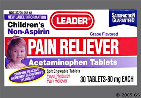 Leader Children's Pain Reliever Chewable Tablet (Grape)