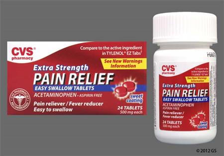 CVS Pain Relief Extra Strength 500mg Tablet