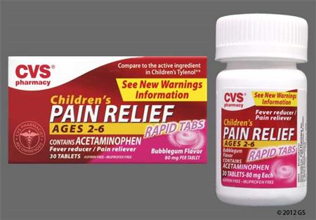 CVS Children's Pain Relief 80mg Rapid Tab (Bubblegum)