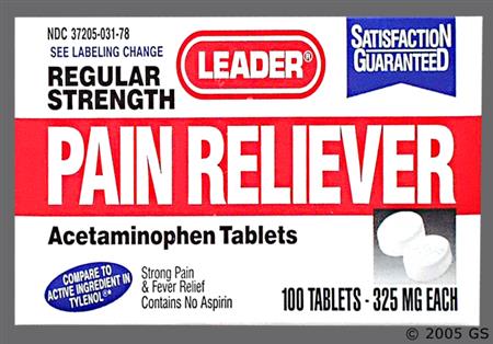 Leader Pain Reliever Tablet package photo