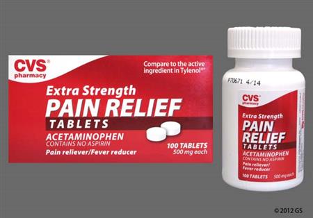 CVS Pain Relief Extra Strength 500mg Tablet