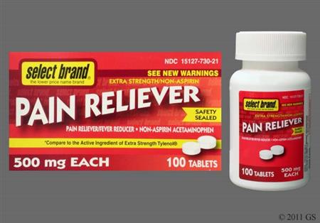 Select Brand Pain Reliever 500mg Tablet