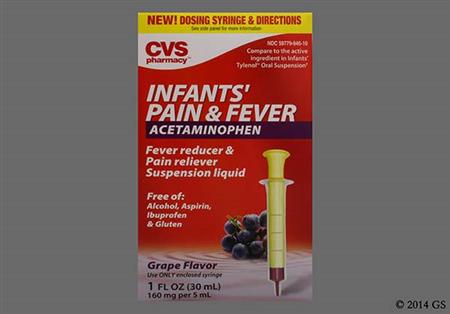 CVS Infants' Pain and Fever 160mg/5ml Suspension (Grape)