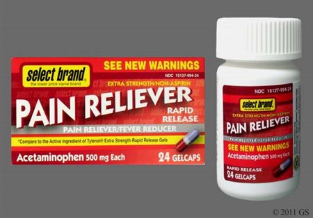 Select Brand Pain Reliever 500mg Rapid Release Gelcap