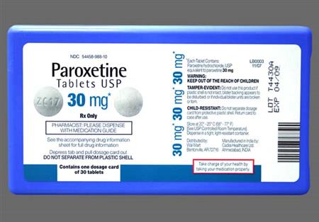 Paroxetine Hydrochloride 30mg Tablet package photo