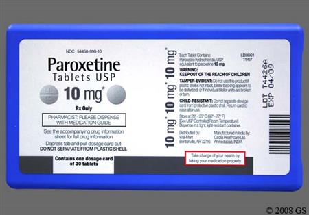 Paroxetine Hydrochloride 10mg Tablet package photo